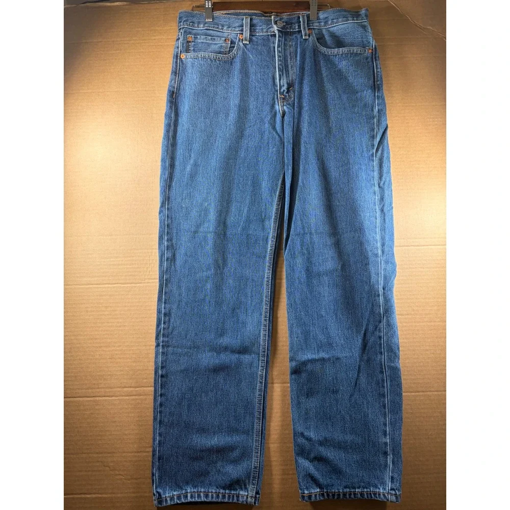 Levi's 550 Relaxed Fit Jeans Mens 36x30 Blue Denim Tapered Made in Mexico